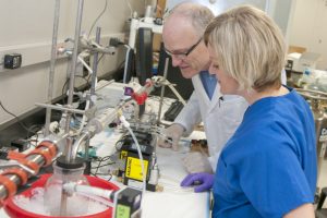 Two scientists in lab